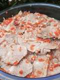 Carne fría (peceto o palomita) a la criolla
