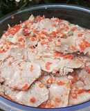 Carne fría (peceto o palomita) a la criolla