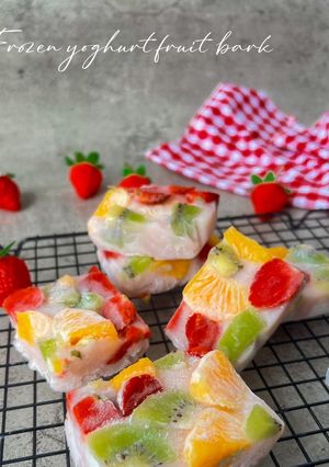 Foto resep Frozen yoghurt fruit bark