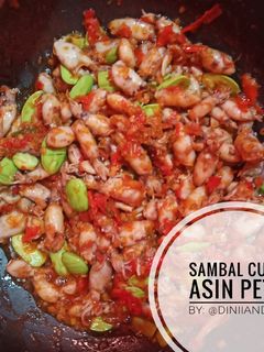 Foto resep Sambal Cumi Asin Pete