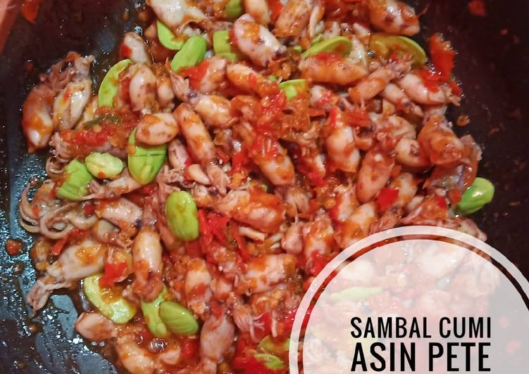 Sambal Cumi Asin Pete