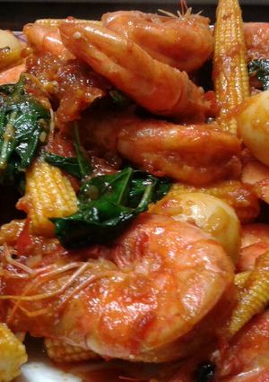 Foto resep Udang Asam Manis bumbu sederhana