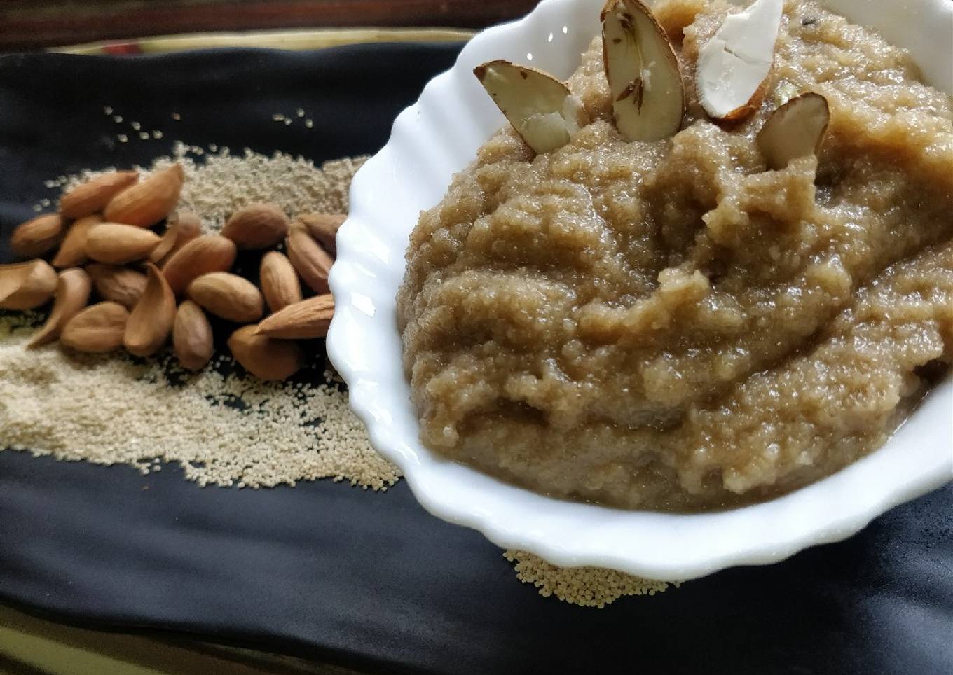 Posta dana (khas khas)and badaam halwa