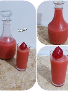 صورة لوصفة عصير الفراولة🍓