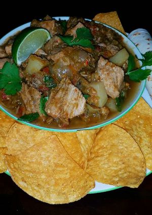 A picture of Mike's New Mexican Pork Stew.