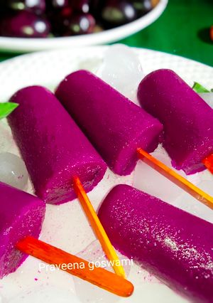 ब्लैकबेरी पॉप्सिकल (Blackberry popsicle recipe in Hindi) रेसिपी मुख्य फोटो