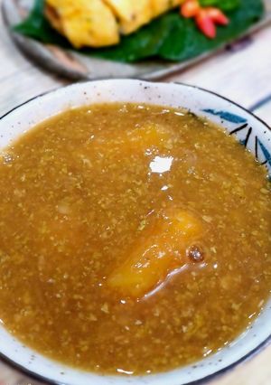 Hình của món Chè sắn tàu và cốm.
