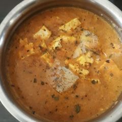 A picture of Sahi paneer resturent style.