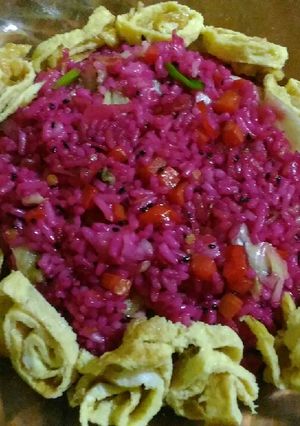 Foto resep Nasi Goreng Buah Naga Warna Warni