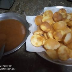 A picture of Homemade panipuri.