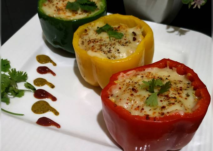 Recipe of Gordon Ramsay Cheesy Keema Stuffed Capsicum