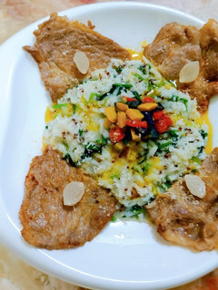 炙烤伊比利豬黎麥蔬菜燉飯 的食譜成品照片