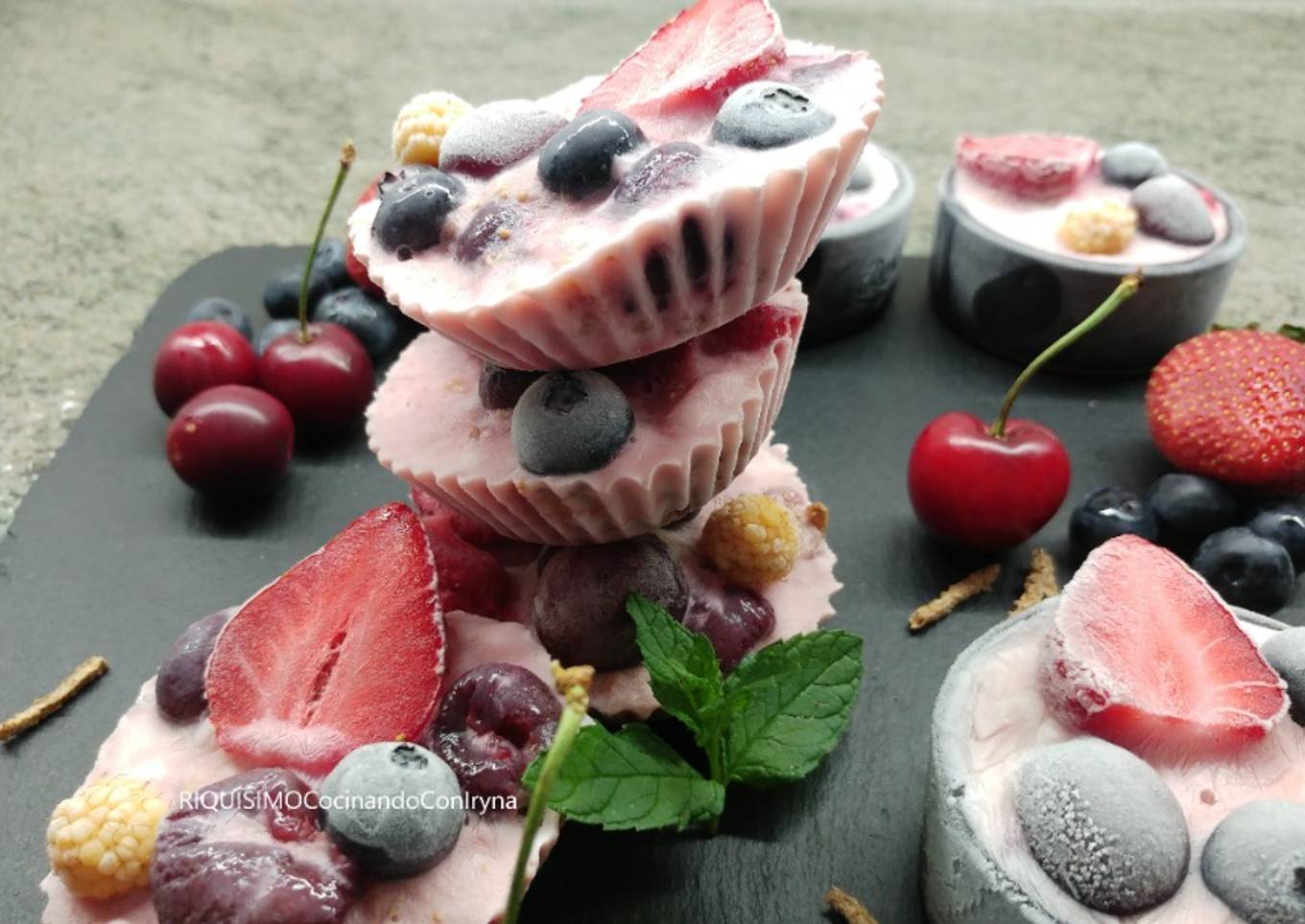 Delicioso yogur helado