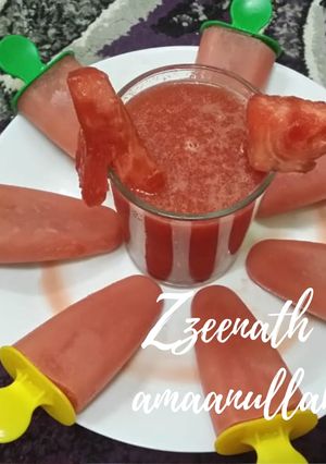 A picture of Watermelon Popsicles.