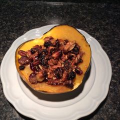 A picture of Nutty Stuffed Acorn Squash.