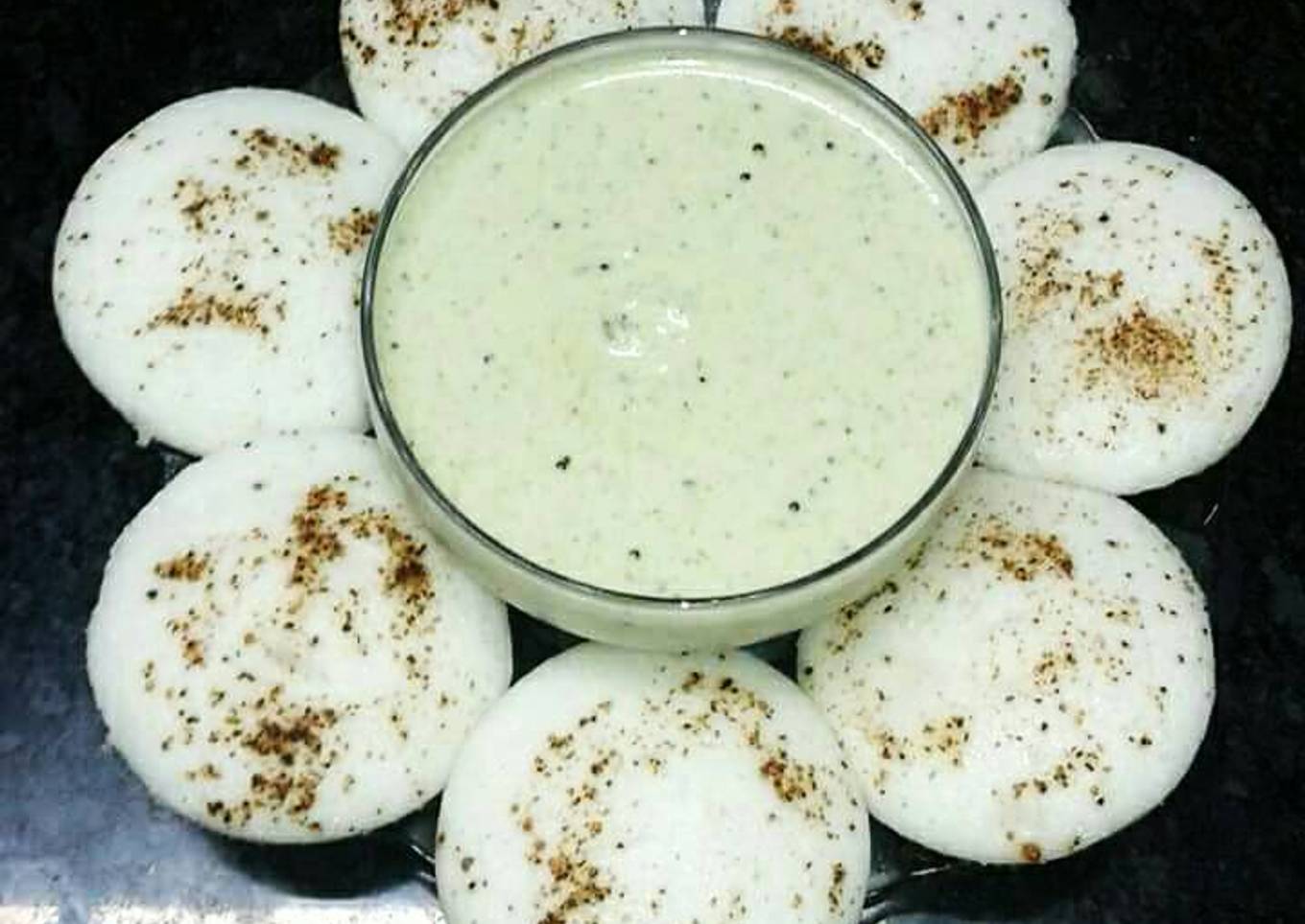 #chutney & dip#Coconut chutney with idli