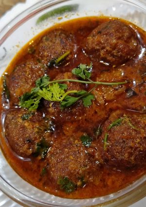 A picture of Soyabean kofte in Indian style.