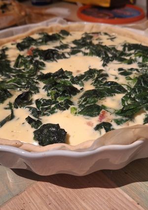 Une photo de Quiche épinard crème fraîche