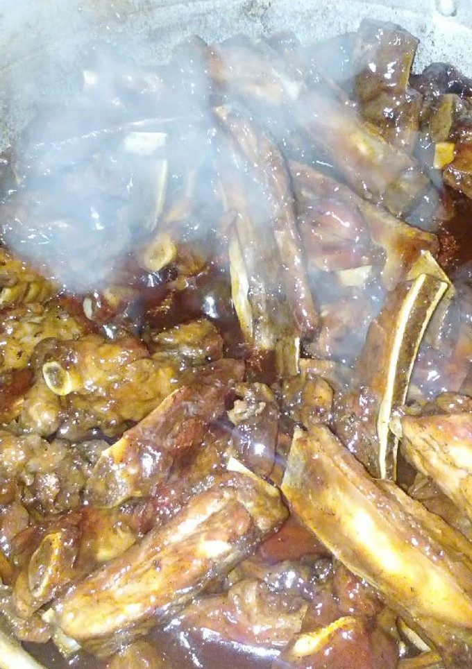 Una foto de Costillitas de puerco a la BBQ rápidas