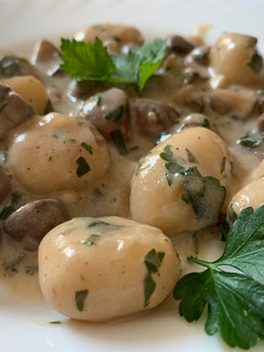 Tejszínes gombás gnocchi recept fotója