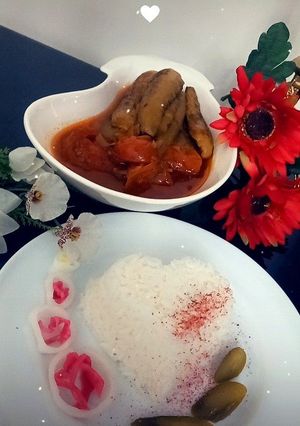 عکسی از دستور پلو خورشت کدو سبز🍂