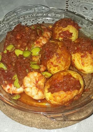 Foto resep Udang Telur Balado Pete