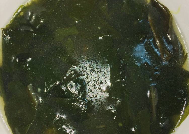 Tasy Seaweed Soup with Beef (Myeok Guk)