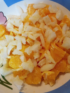 Una foto de "Picadillo de bacalao y naranja"