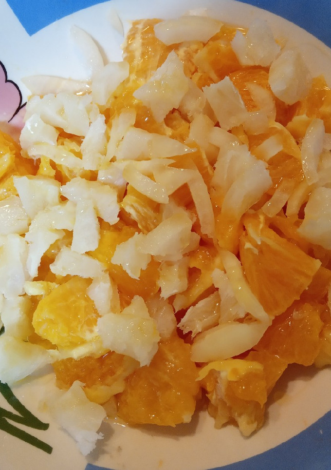 Una foto de "Picadillo de bacalao y naranja"