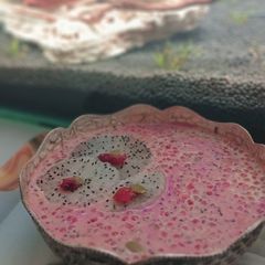 A picture of Tapioca Dragon Fruit Pink Dessert.