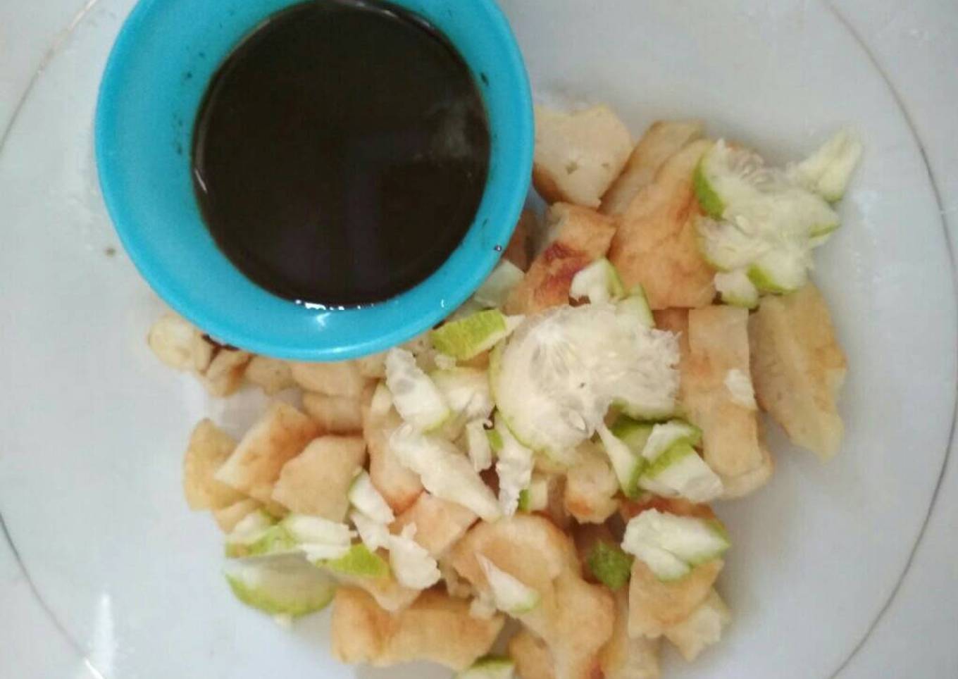 Pempek gandum lembut tanpa telur