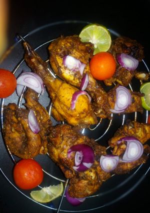 A picture of Baked tandoori chicken.