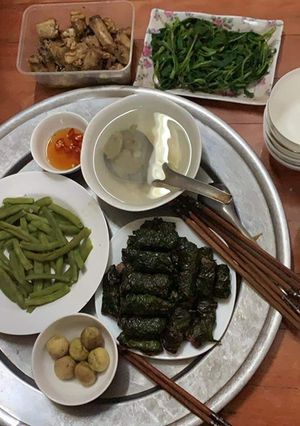 Hình của món Chả xương sông lá lốt.
