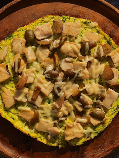 Una foto de Pizza de zapallo italiano.Sin harina