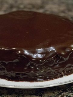 A picture of Chocolate layered Crepes Cake.