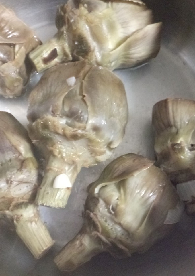 Una foto de Alcachofas con zumo de limón