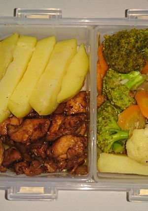 Foto resep 15. Ayam teriyaki + cap cay for diet, No salt at all