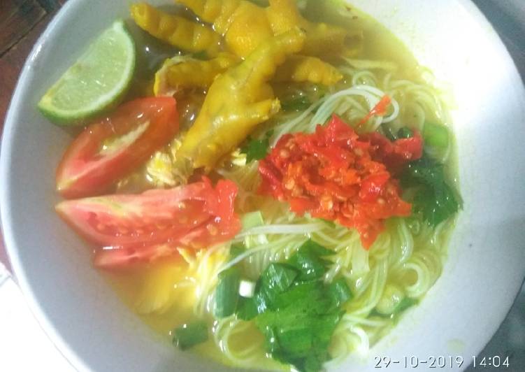 Resep Soto ayam ceker yang Bikin Ngiler
