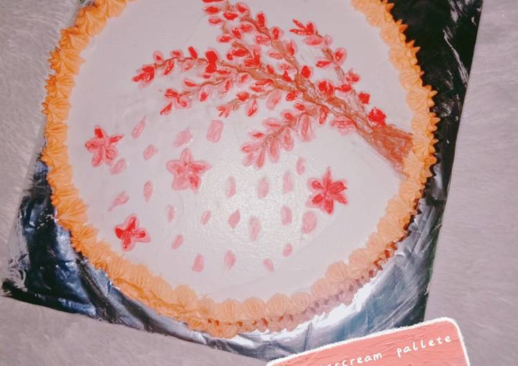 Resep Birthday cake /Buttercream painting Anti Gagal