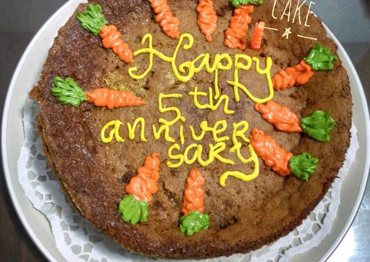 Cara Gampang Menyiapkan My anniversary carrot cake yang Menggugah Selera