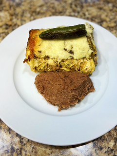 A picture of Enchiladas suizas lasaña.