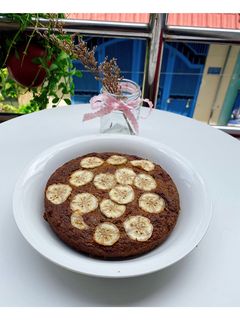 Hình của món Bánh chuối yến mạch nướng.