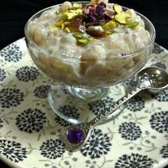 A picture of Sago and Dates Pudding.
