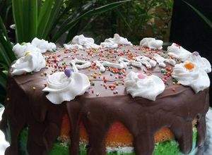 Foto resep Rainbow Cake Ultah Sederhana