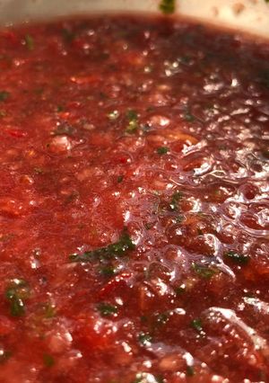 A picture of Fresh, Easy Blender Salsa.