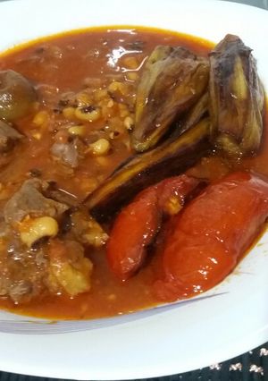 عکسی از دستور خورشت گوجه بادمجان