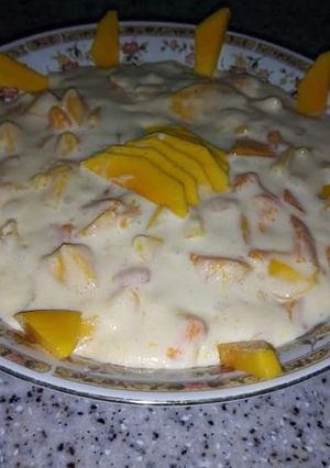 A picture of Mango custard.