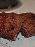 Healthy chocolate jam brownie