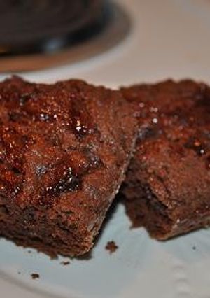 A picture of Healthy chocolate jam brownie.
