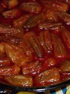 عکسی از دستور خورش بامیه مجلسی